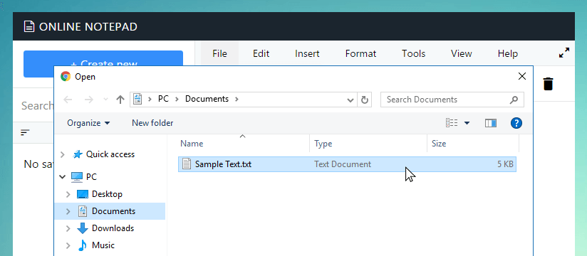 Open file dialog in Thawseo